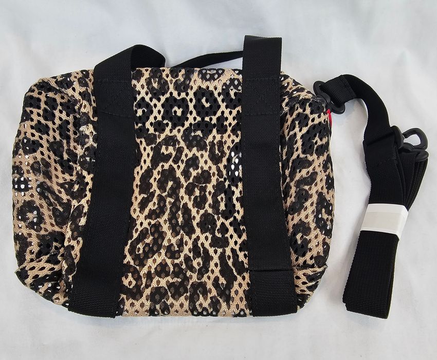 supreme mesh mini duffle bag leopard-