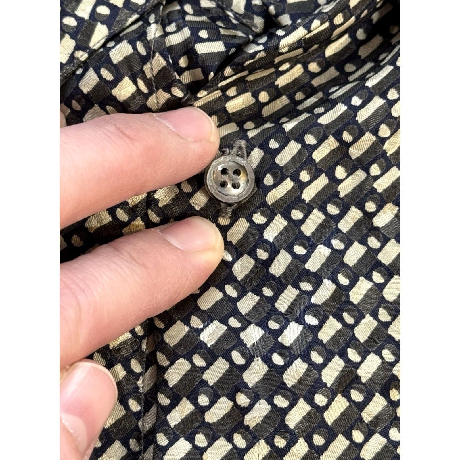 Brioni VINTAGE Brioni For Neiman Marcus Silk Dress Shirt Medium Made In Italy 100% Size 40R - 3 Thumbnail