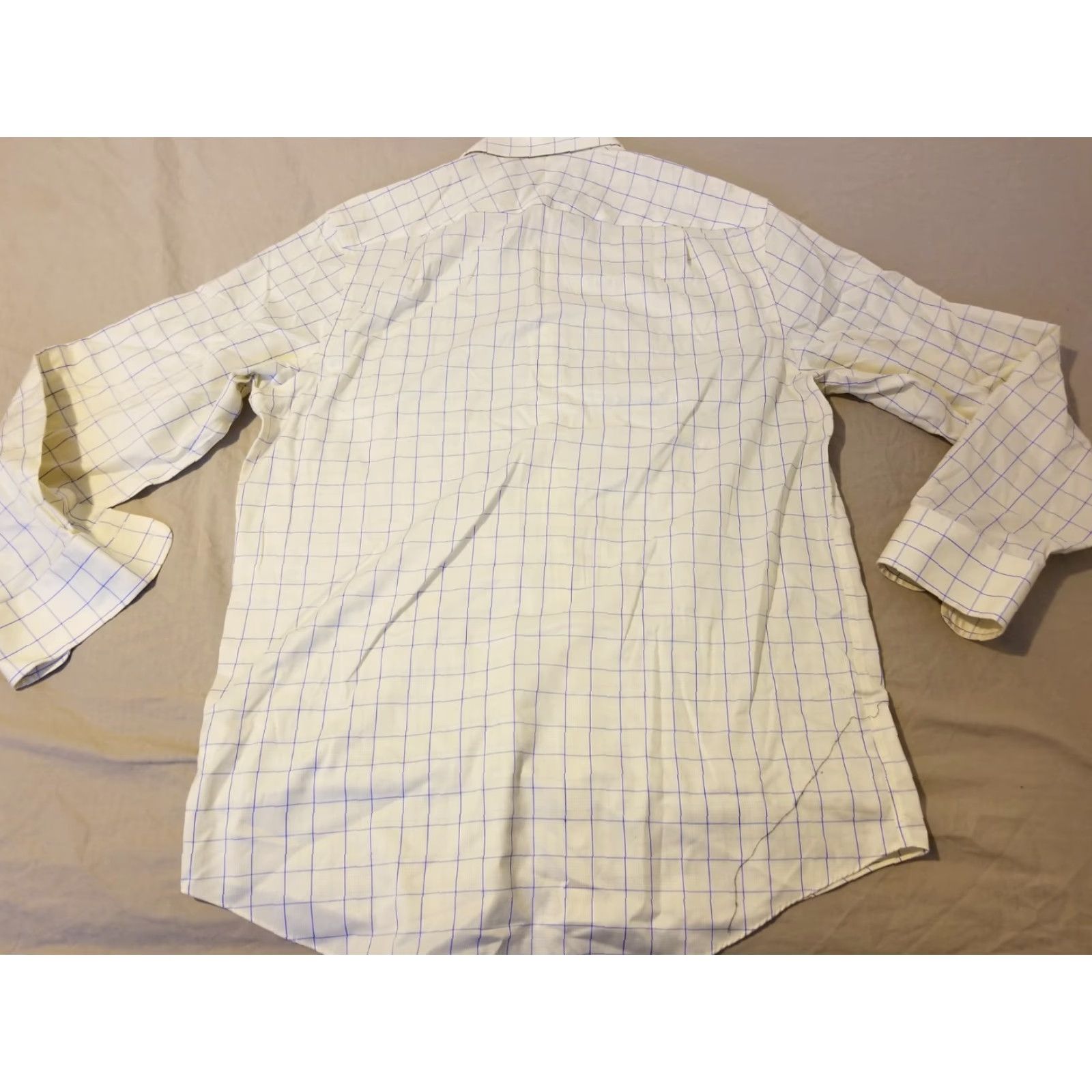 Charles Tyrwhitt Charles Tyrwhitt Dress Shirt Mens 16 35 Yellow Cotton Button Collar Spread Slimming Non-Iron Size 42R - 7 Thumbnail