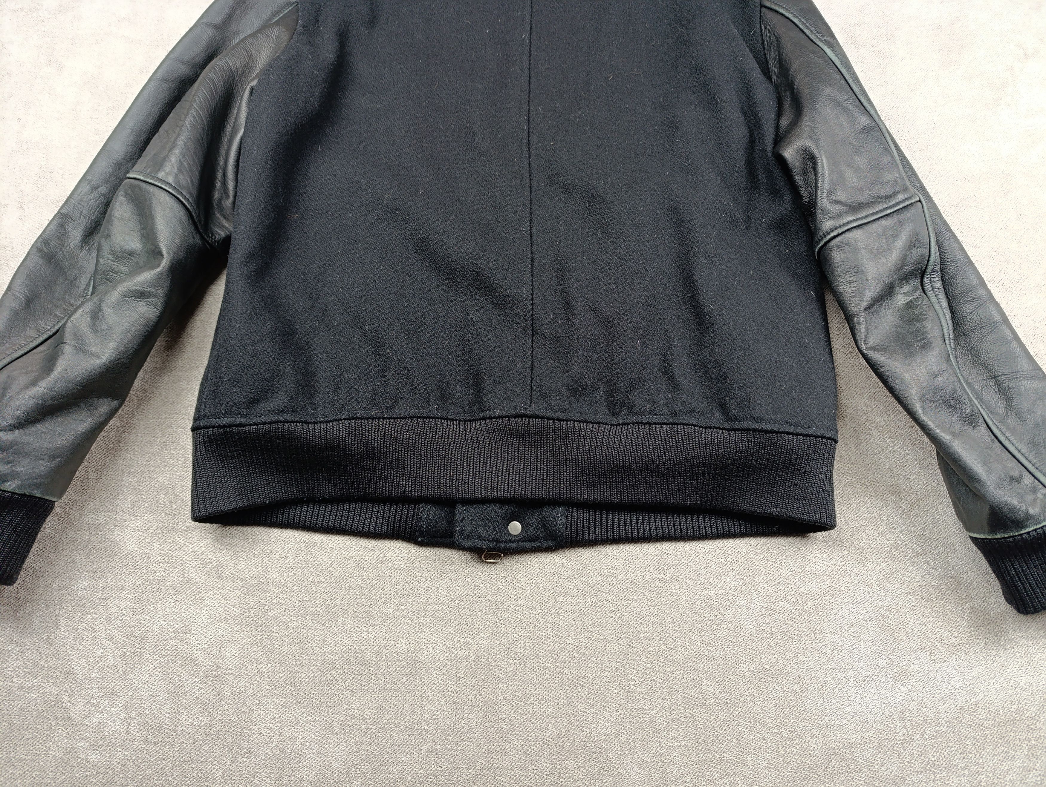 Lacoste Lacoste Live Black Leather Varsity Wool Jacket Mens Size US M / EU 48-50 / 2 - 13 Thumbnail