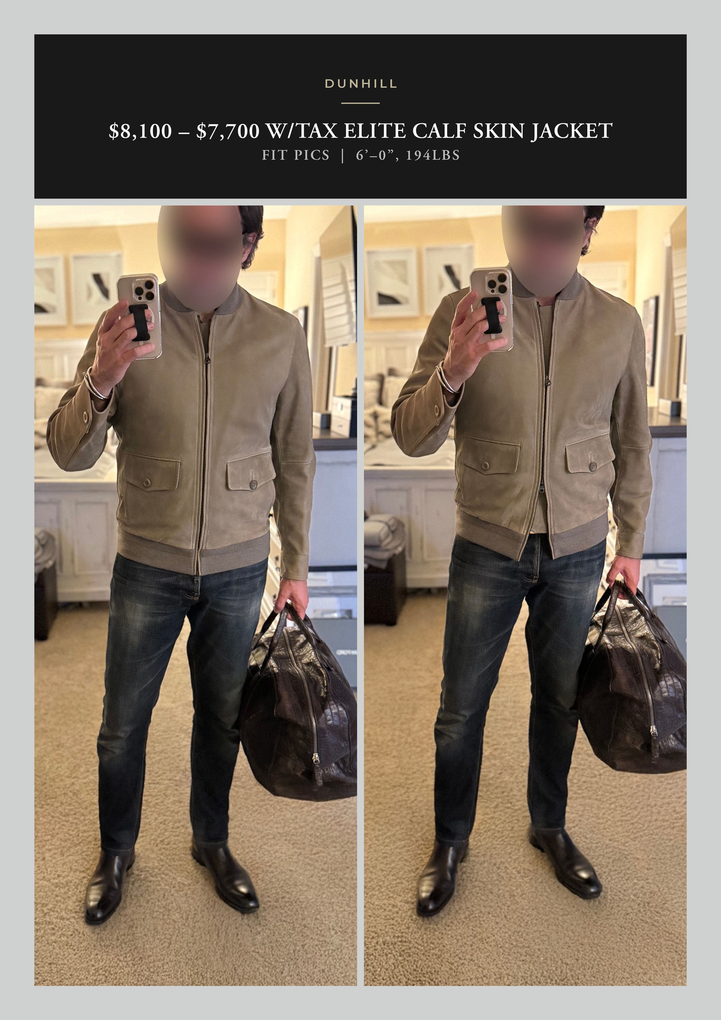 Alfred Dunhill Best Dressed Extremely Rare $7500 DUNHILL Taupe Calf Jacket Size US M / EU 48-50 / 2 - 1 Thumbnail