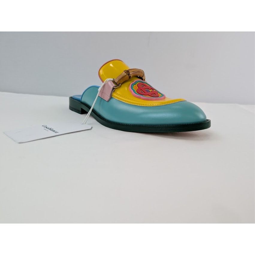 Casablanca o1rshd1 Leather Memphis Mule Slipper Sandal in Mint / Yellow Size US 11 / EU 44 - 2 Thumbnail