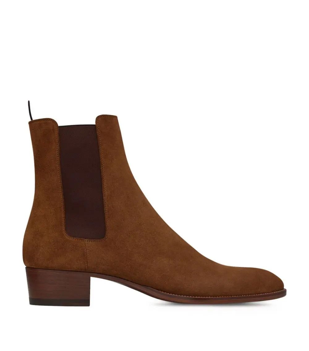 Saint Laurent Paris o1s1wg110824 Wyatt Zipped Boots in Brown Size US 11 / EU 44 - 1 Thumbnail