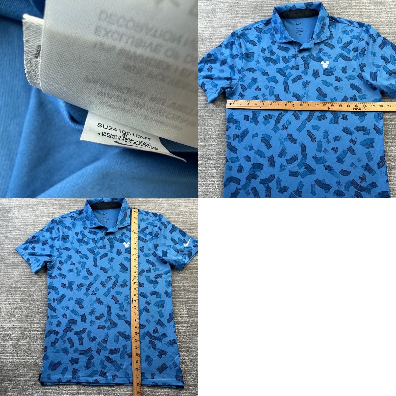 Nike VINTAGE Nike Disney Polo Shirt Mens S Blue Orange Mickey Logo Size US S / EU 44-46 / 1 - 8 Thumbnail