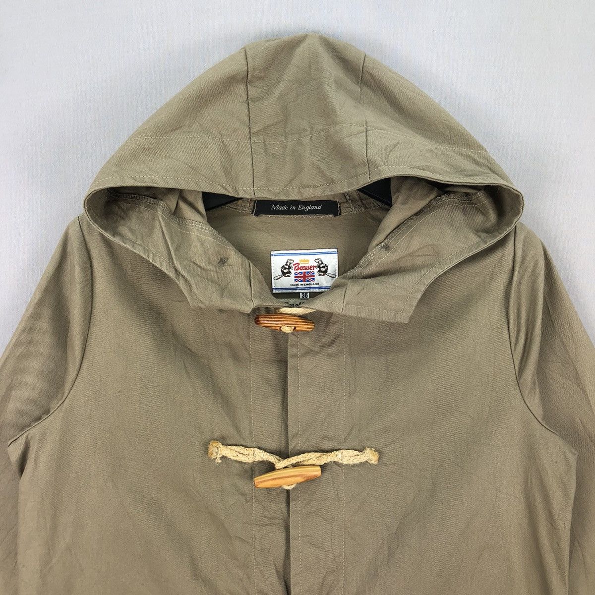 New England Outerwear Vintage Beaver Made In England Duffle Light Jacket Hoodie Size XS / US 0-2 / IT 36-38 - 7 Thumbnail
