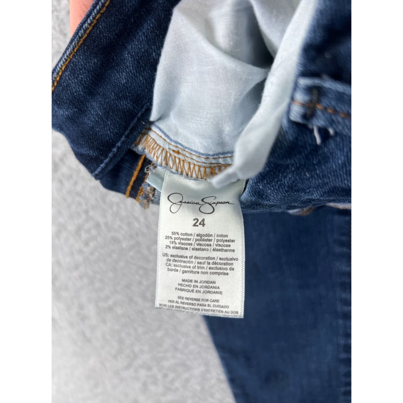 Jessica Simpson Jessica Simpson Jeans Womens 24 Blue Denim Ankle Slim Button Size 42" / US 20 - 5 Thumbnail