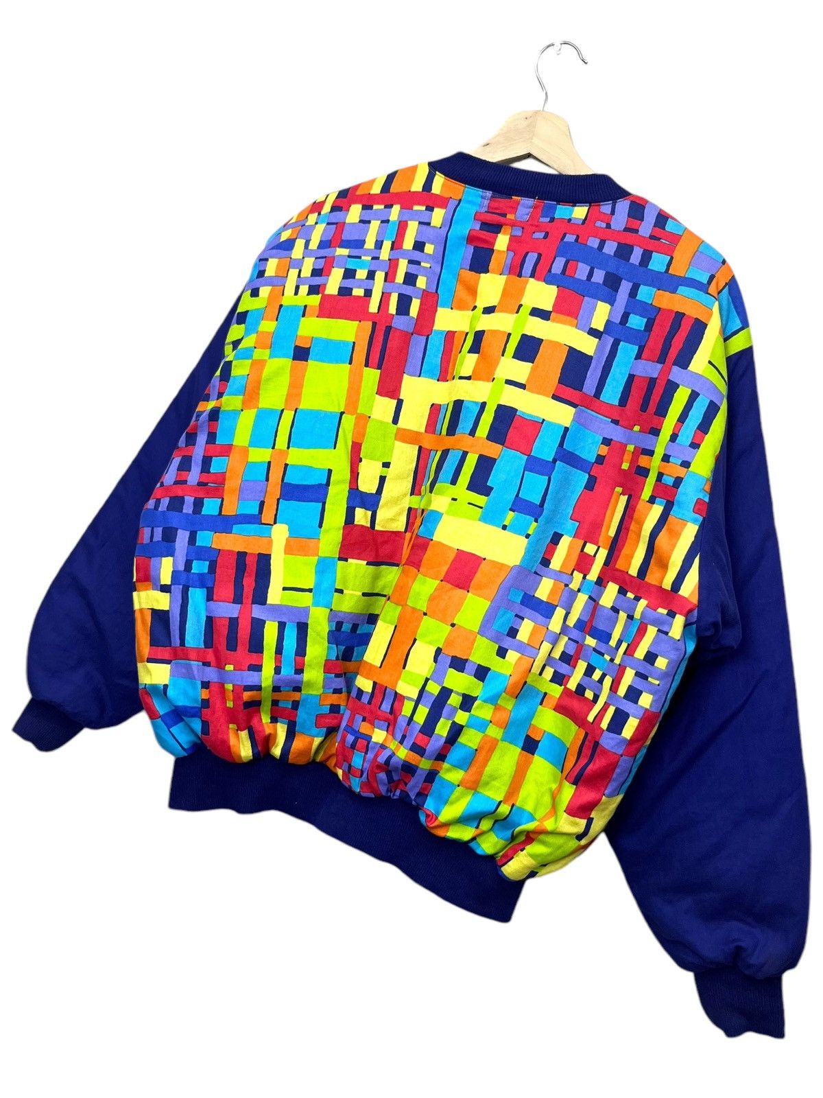 United Colors Of Benetton 🔥BENETTON Hype Multicolor Button-up Bomber Jacket Size US M / EU 48-50 / 2 - 4 Thumbnail