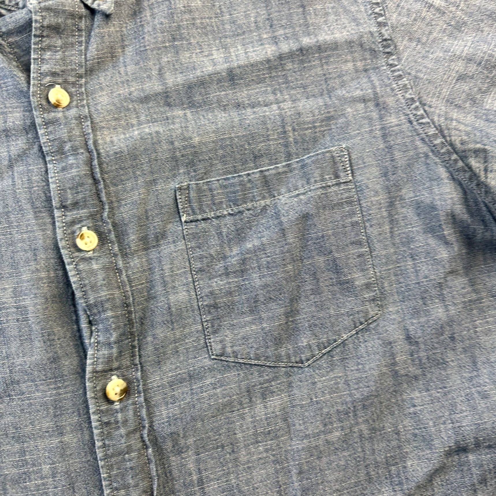 J.Crew J Crew Shirt Mens Large Blue Chambray Slim Fit Button Up Size US L / EU 52-54 / 3 - 4 Thumbnail