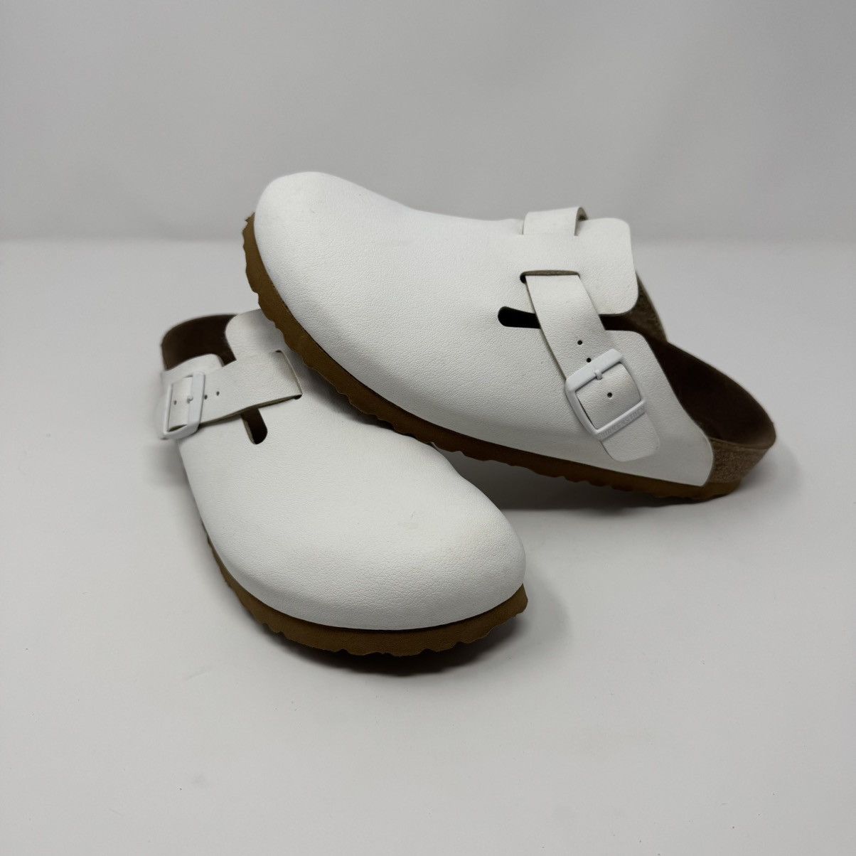 Birkenstock Boston Leather White Clogs WomenS 39 (8-8 1/2) Shoes, Women's
