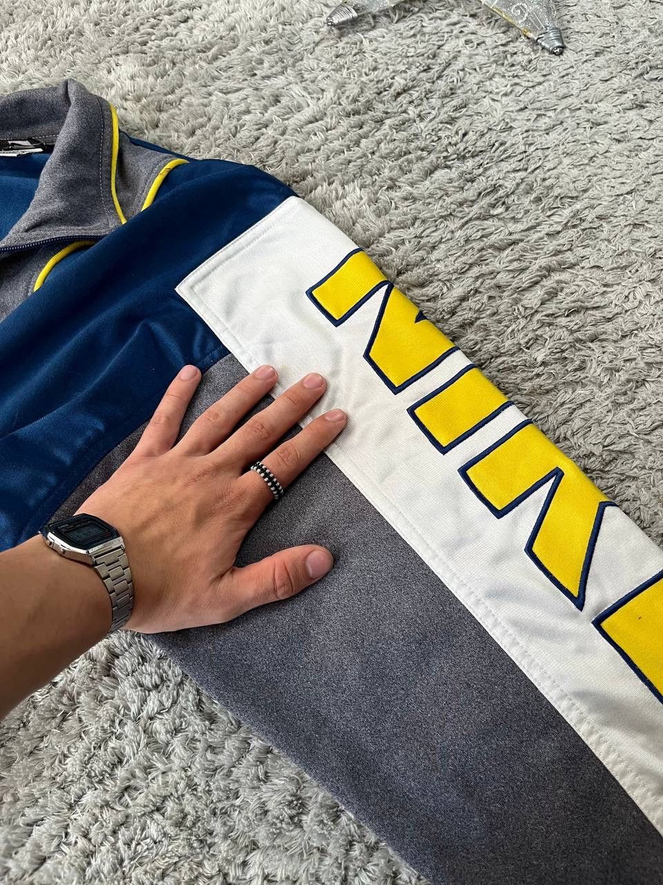 Nike × Vintage 90s Nike Zip-Hoodie Vintage Streetwear Big Logo Swoosh Rare Size US S / EU 44-46 / 1 - 6 Thumbnail
