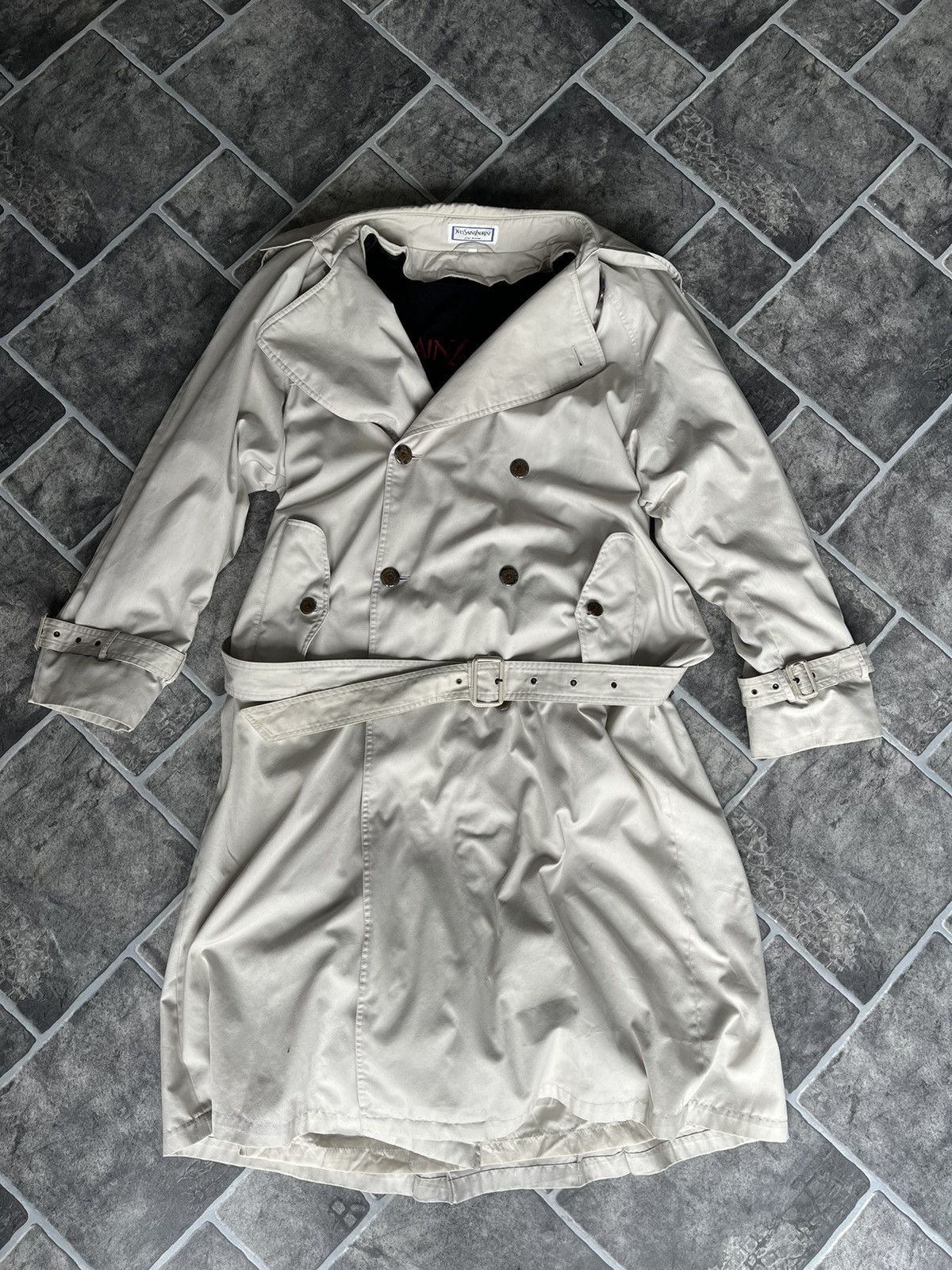 Vintage × Yves Saint Laurent Yves Saint Laurent Vintage trench coat Size L / US 10 / IT 46 - 1 Thumbnail