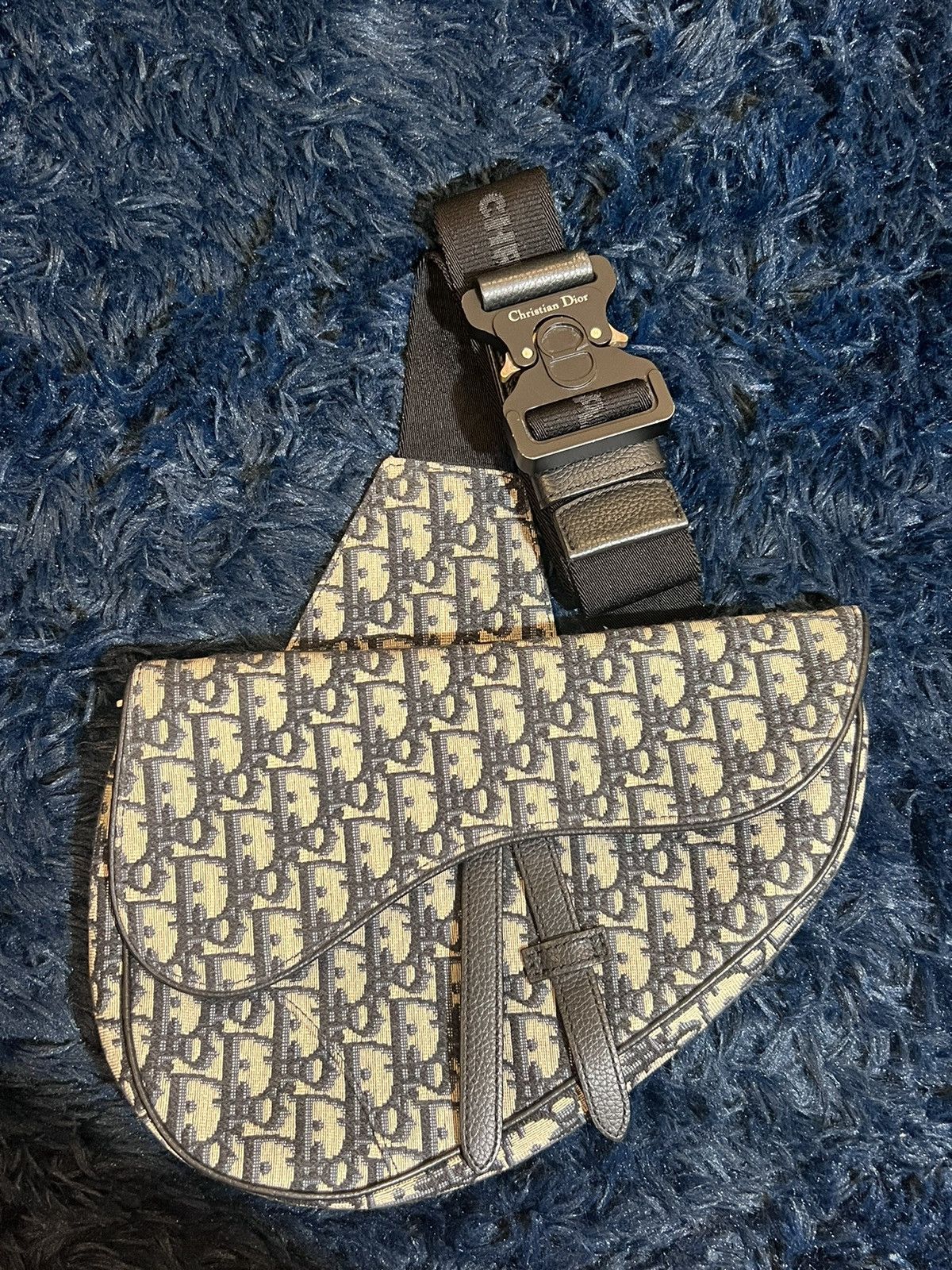 Dior Dior Saddle Bag Beige and Black Dior Oblique Jacquard Size ONE SIZE - 1 Thumbnail
