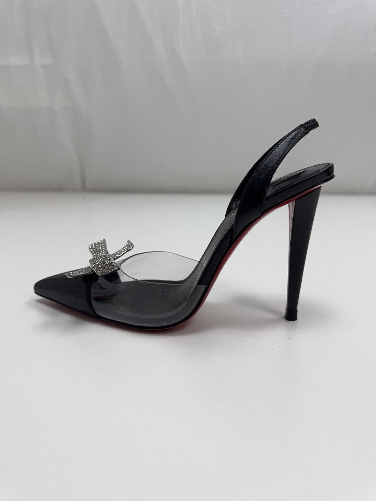 Christian Louboutin Christian Louboutin Astrinodo Sling PVC 100 Heels Size US 5.5 / IT 35.5 - 3 Thumbnail