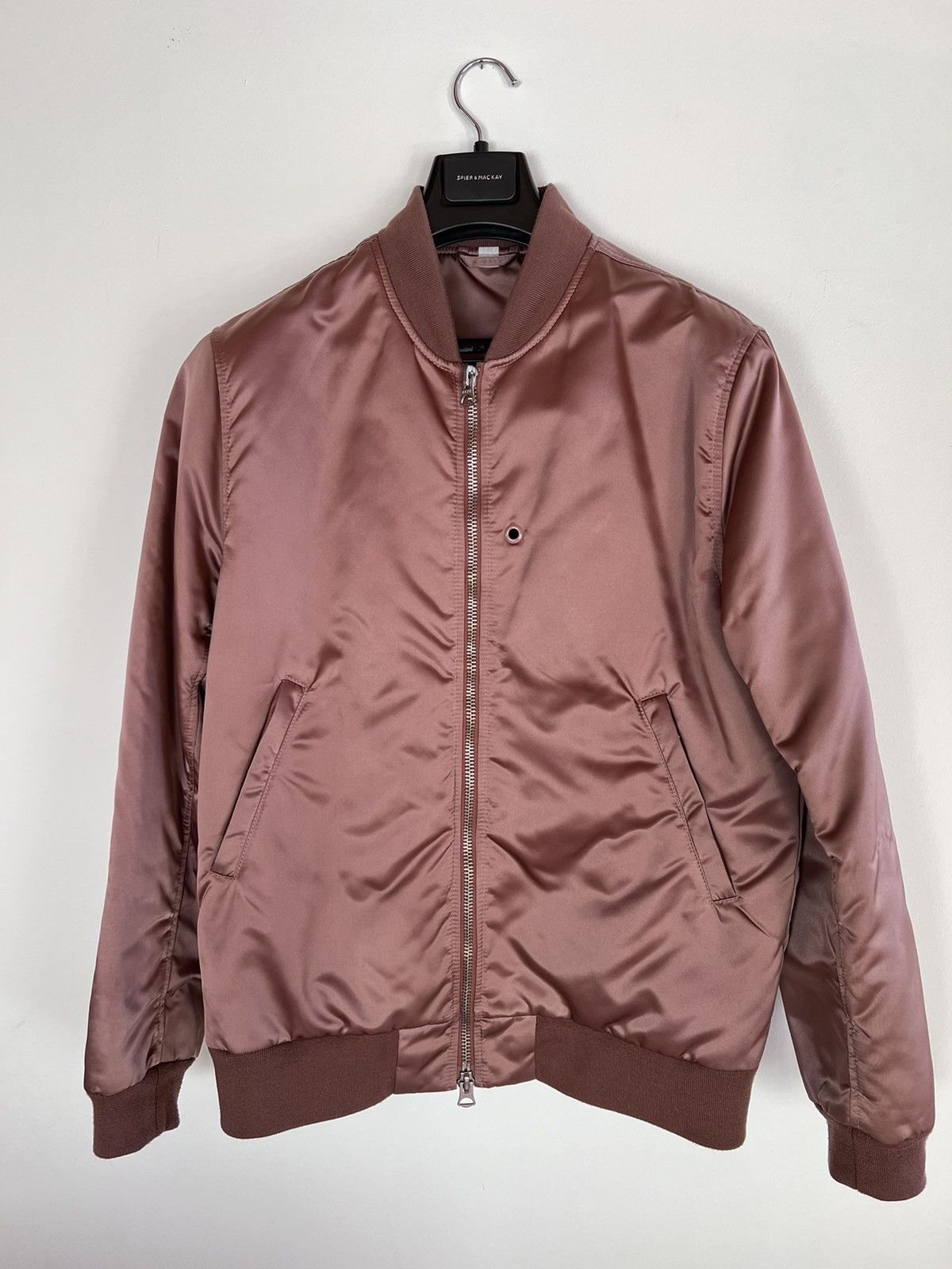 image of Acne Studios Selo Uw14 Bomber Jacket, Size 48 M in Dust Pink, Men's