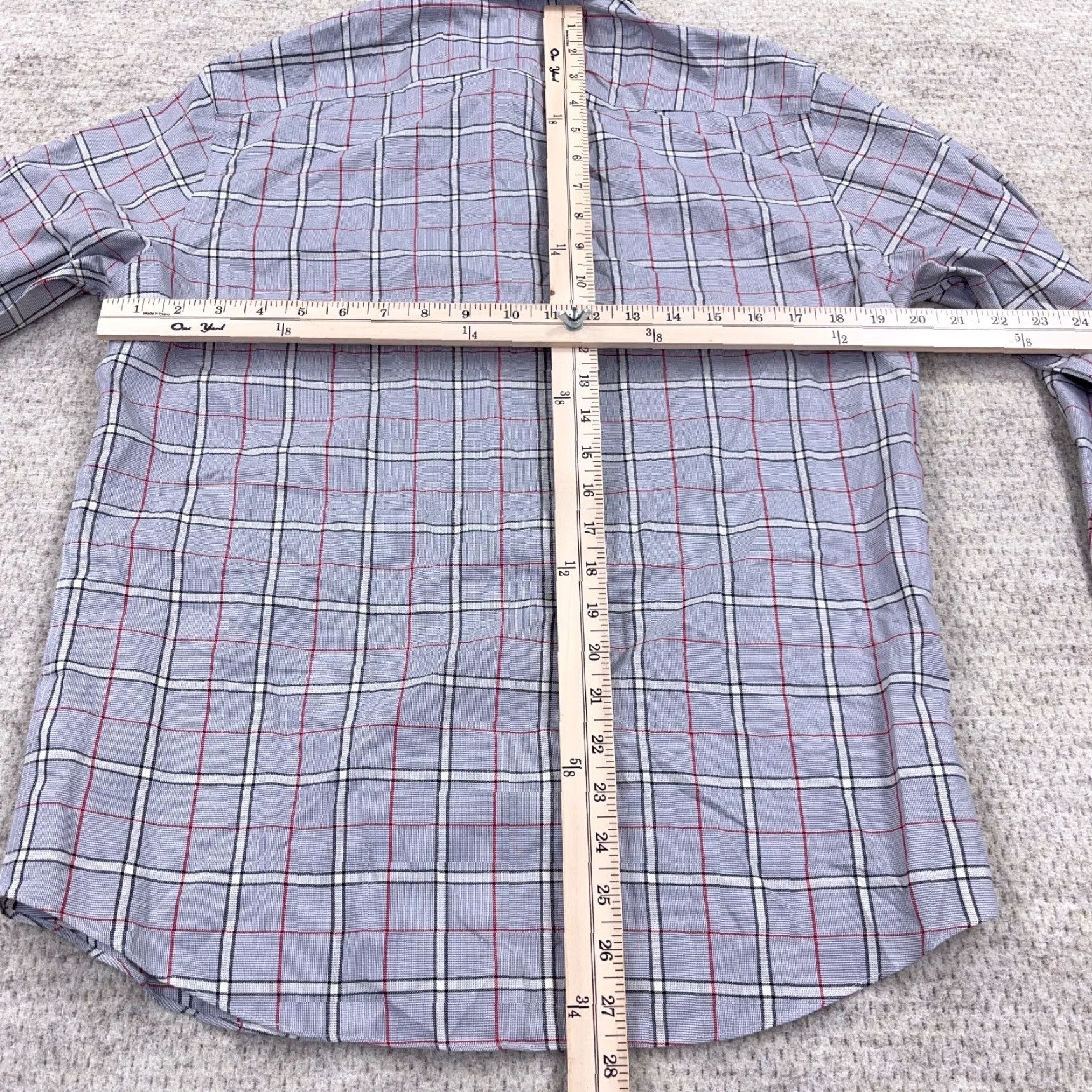 UNTUCKit UNTUCKit Shirt Men Medium Slim Fit Gray Plaid Button Up Dress Casual Pocket Size US M / EU 48-50 / 2 - 7 Thumbnail