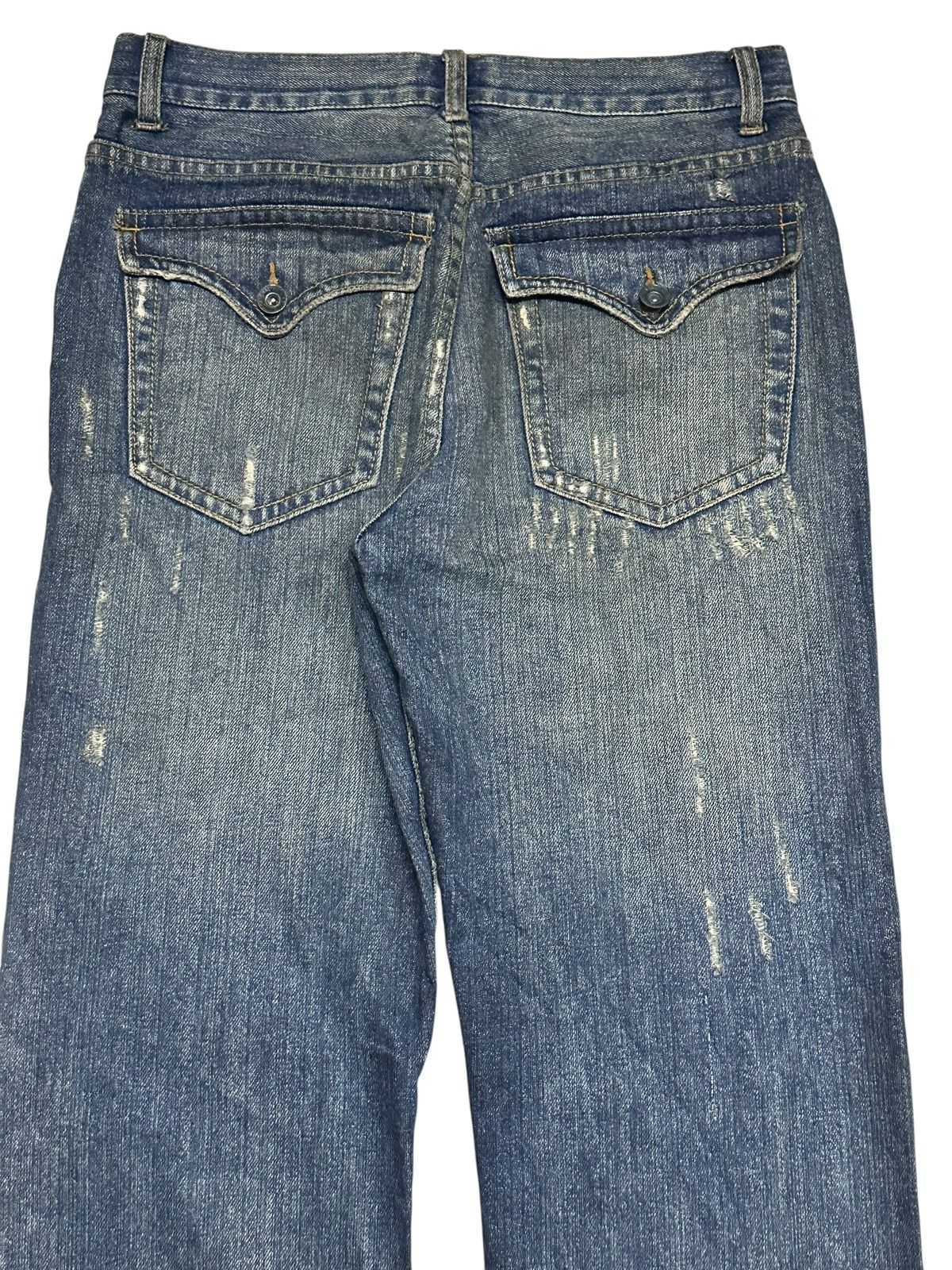 Japanese Brand Nylaus Vintage Distressed With Flare Wideleg Style & Mudwash Size US 31 - 6 Thumbnail