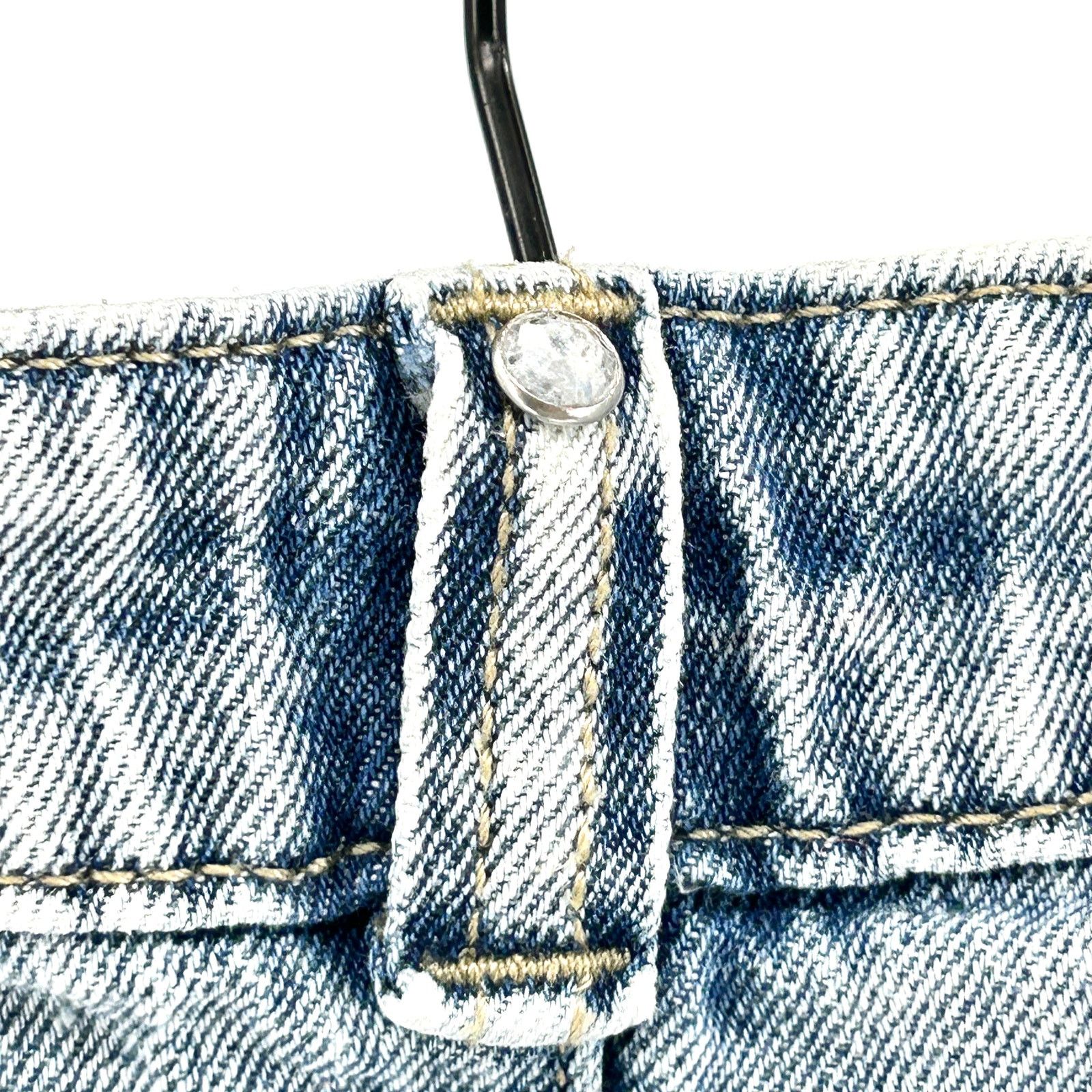 Rebecca Minkoff Light Blue Acid Wash Deconstructed Denim Midi Skirt Size 34" / US 12 / IT 48 - 5 Thumbnail