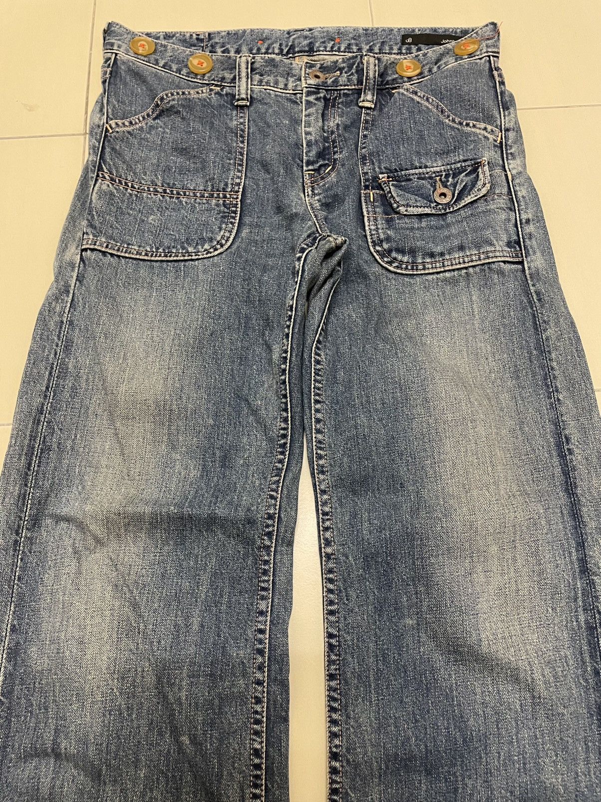 Johnbull × Vintage Johnbull Selvedge Fatigue Jeans Size 32" / US 10 / IT 46 - 3 Thumbnail