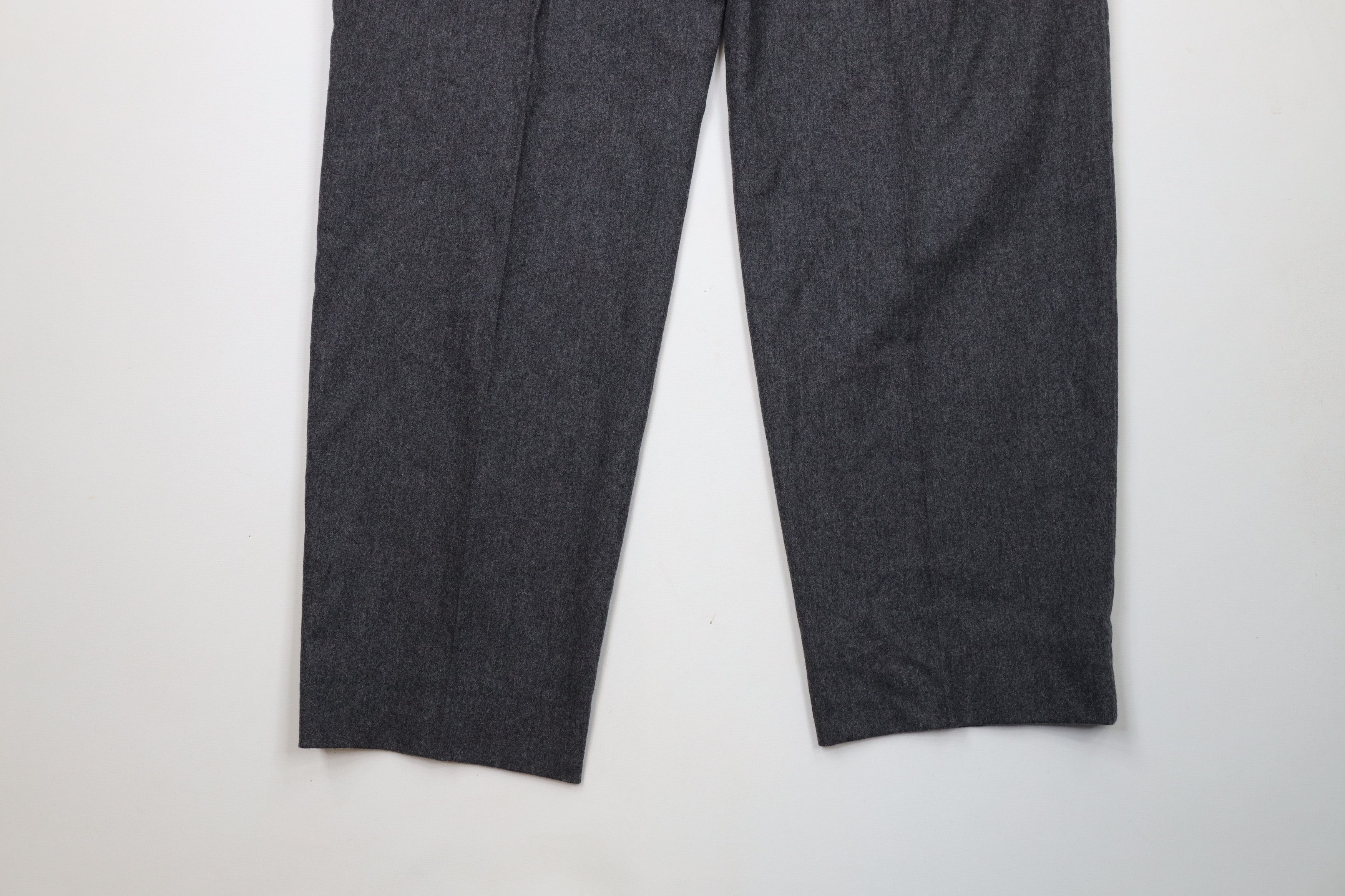 Hugo Boss × Vintage Vintage 80s 90s Hugo Boss Cashmere Wide Leg Chino Pants Gray Size US 36 / EU 52 - 13 Thumbnail