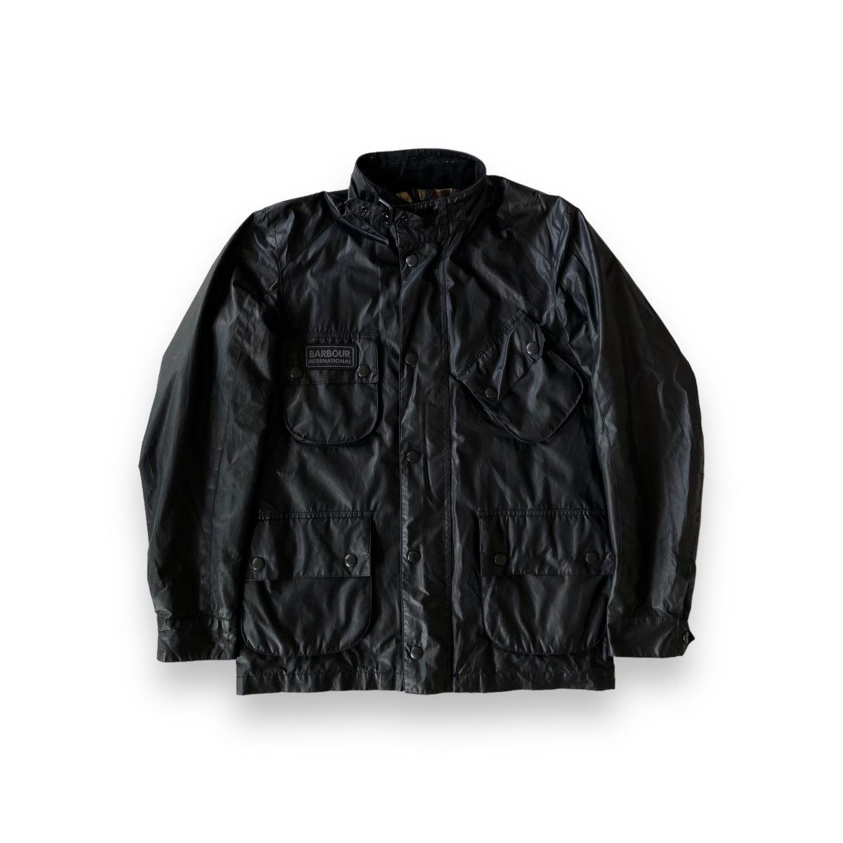 Image of Barbour Carbon Finish International Jacket in Black, Men's (Size Small)