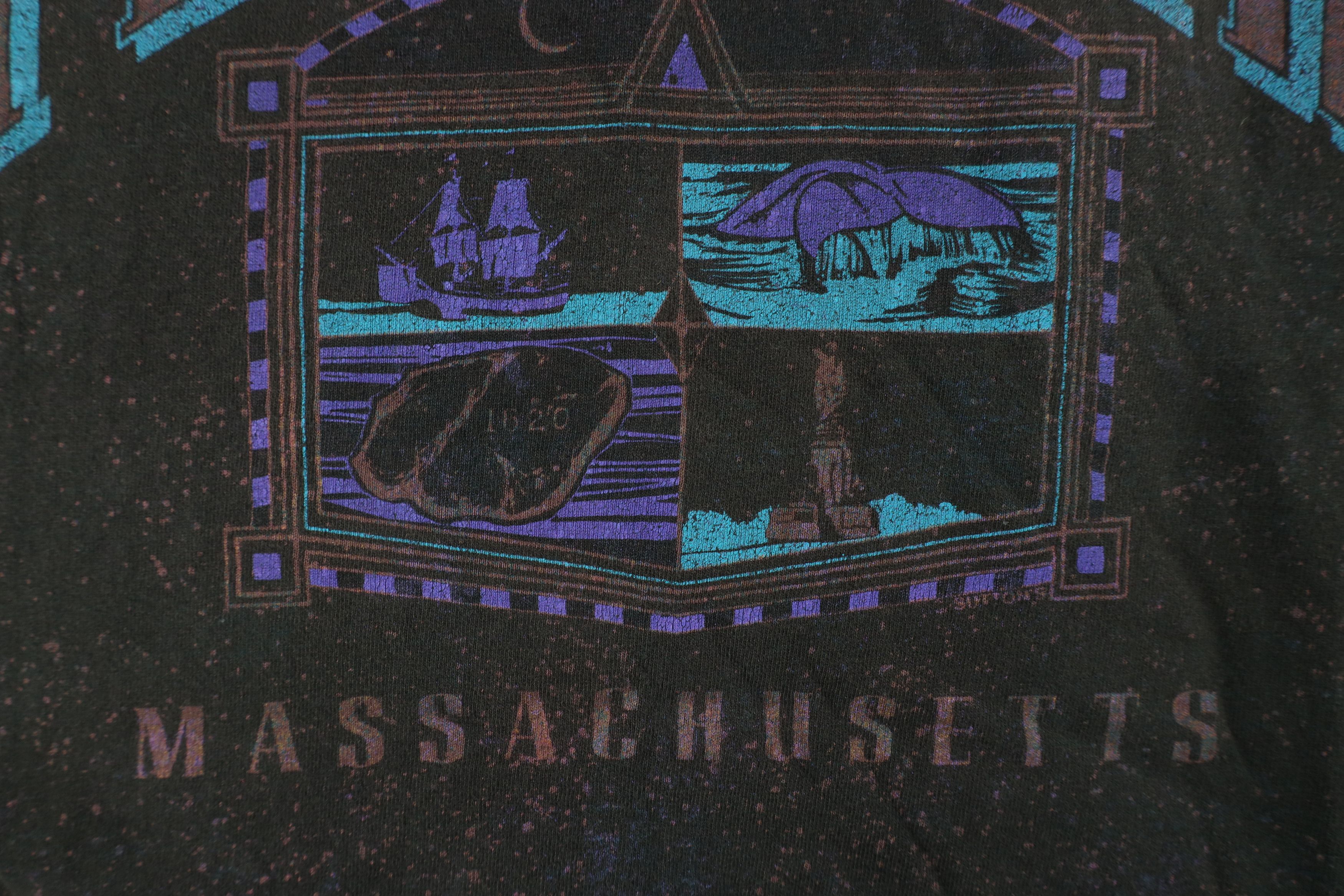 Vintage Vintage 90s Streetwear Fleece Plymouth Massachusetts T-Shirt Size US XL / EU 56 / 4 - 5 Thumbnail