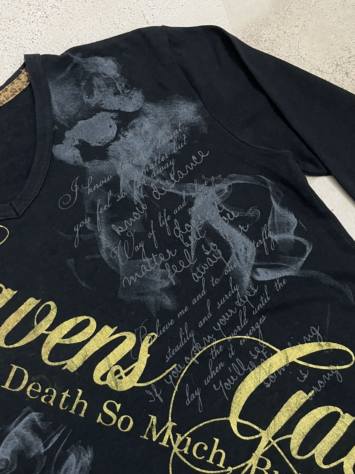 Japanese Brand × KMRii Clash Ahead Y2K Design Smoke Wording Death Poem Size US M / EU 48-50 / 2 - 8 Thumbnail