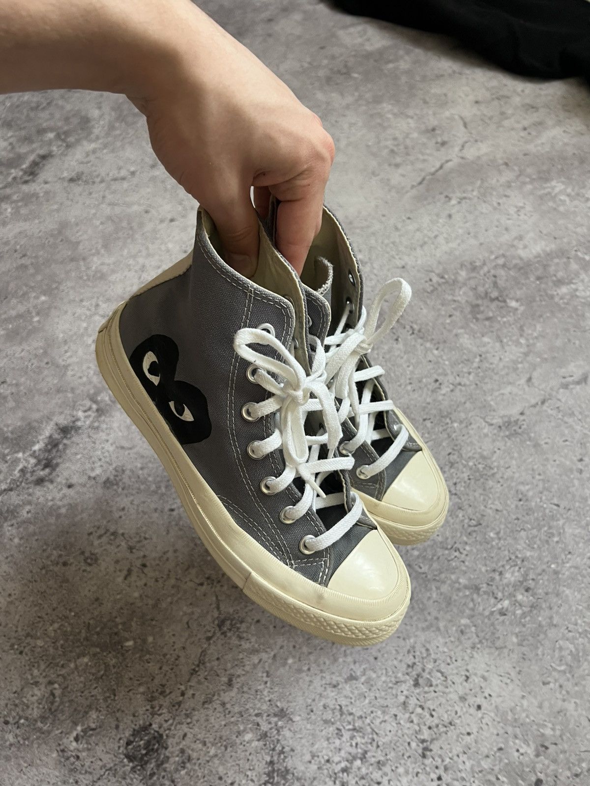 Comme des Garcons PLAY × Converse Vintage Converse Comme Des Garcons Play High top shoes Size US 5.5 / EU 38 - 2 Thumbnail