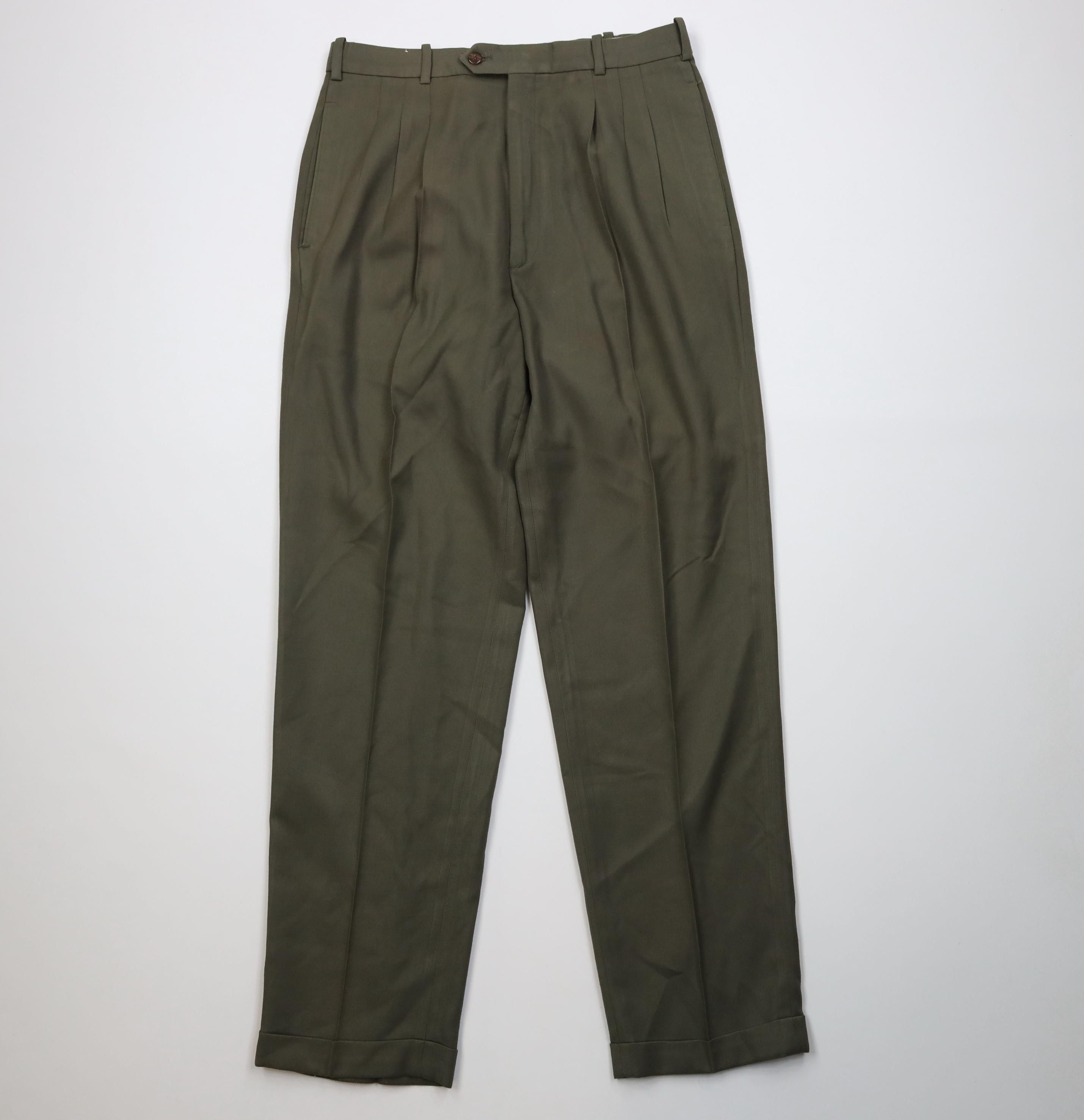 Vintage Vintage 90s Streetwear Gabardine Blend Knit Chino Pants Size US 31 - 1 Thumbnail