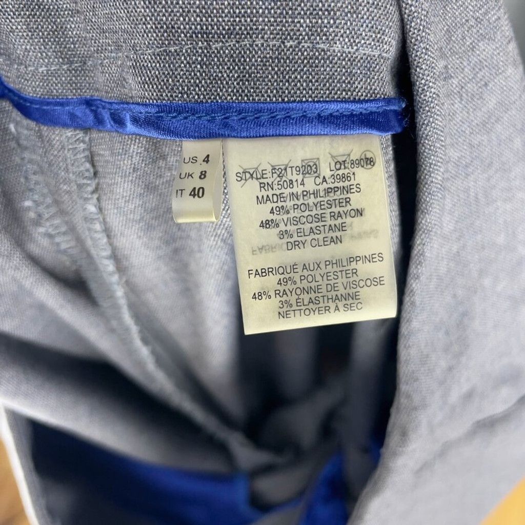 Other T TAHARI Office Academia Slightly Flared Gray Trouser Size 4 Size 27" / US 4 / IT 40 - 5 Thumbnail