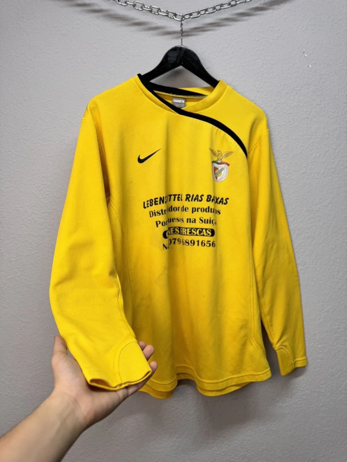 Adidas × Vintage Vintage Nike Benfica Goalkeeper shirt jersey Size US L / EU 52-54 / 3 - 4 Thumbnail