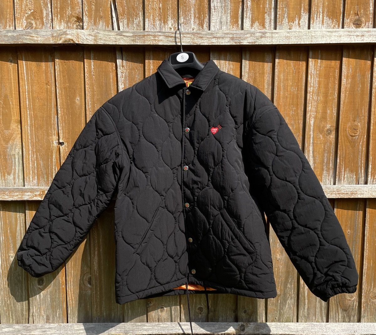 image of Human Made Quilted Coach Jacket in Black, Men's (Size Small)