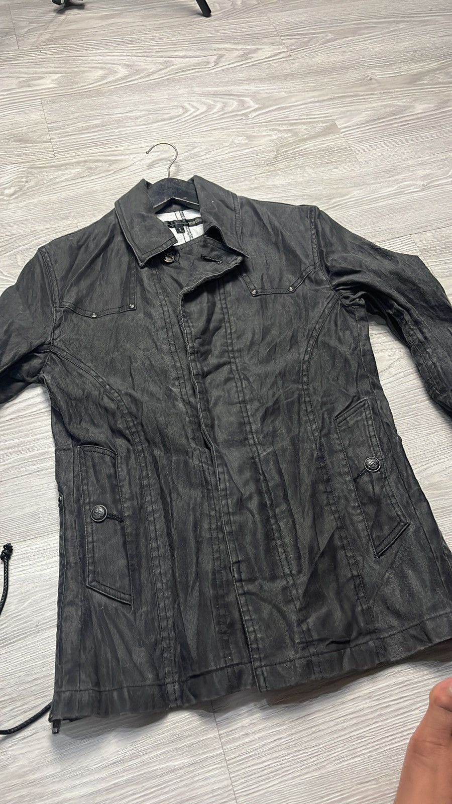 Japanese Brand Y2k Schlussel 14th addiction lgb style waxed Jacket Size M / US 6-8 / IT 42-44 - 11 Thumbnail