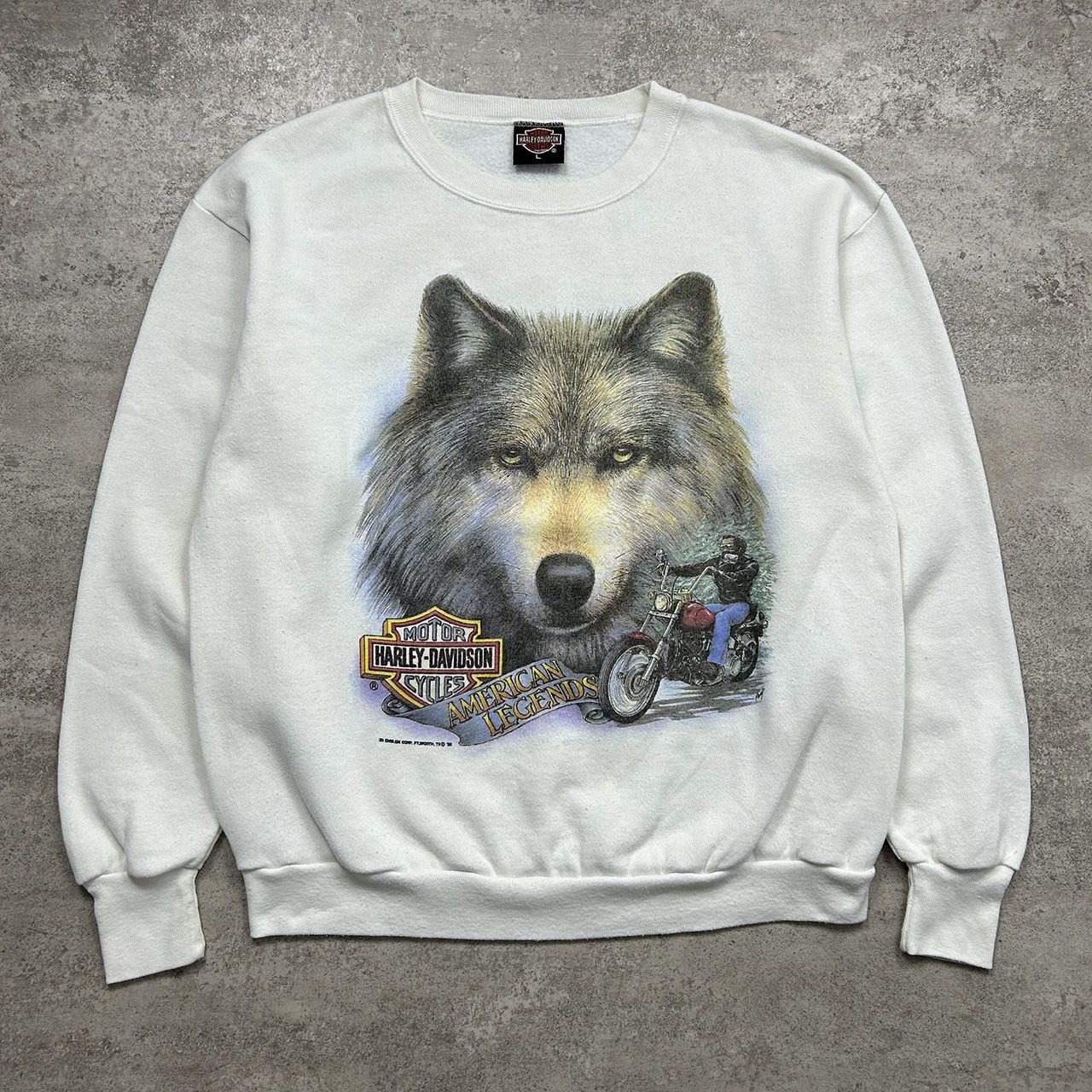 Harley Davidson × Vintage VTG 90s 3D EMBLEM 1992 WOLF SWEATSHIRT SIZE L MADE IN USA Size US L / EU 52-54 / 3 - 1 Thumbnail