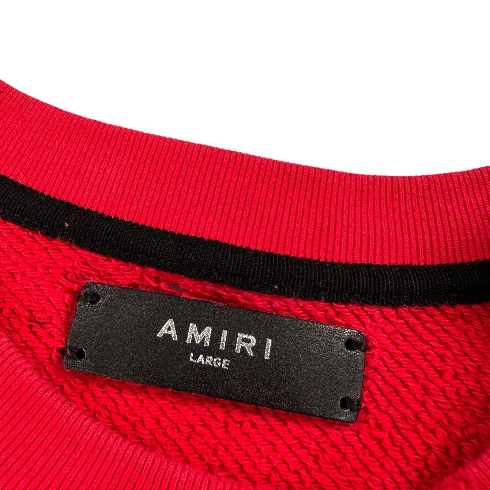 Amiri Amiri Size L Sweatshirt Red Oversized Distressed Chaos Logo Size US L / EU 52-54 / 3 - 3 Thumbnail