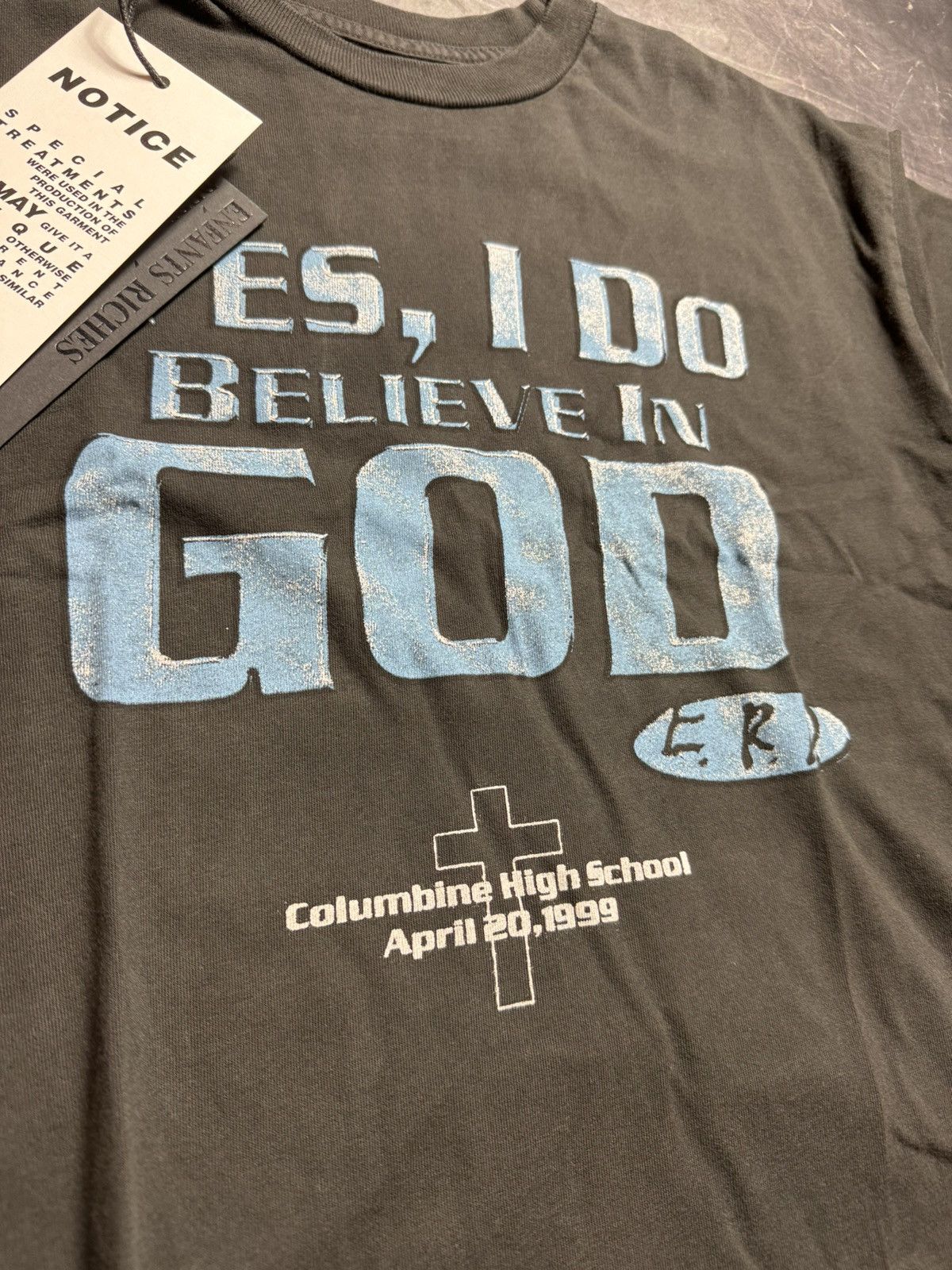 Enfants Riches Deprimes Enfants Riches Deprimes “I BELIEVE IN GOD” Columbine T-Shirt Size US L / EU 52-54 / 3 - 7 Thumbnail