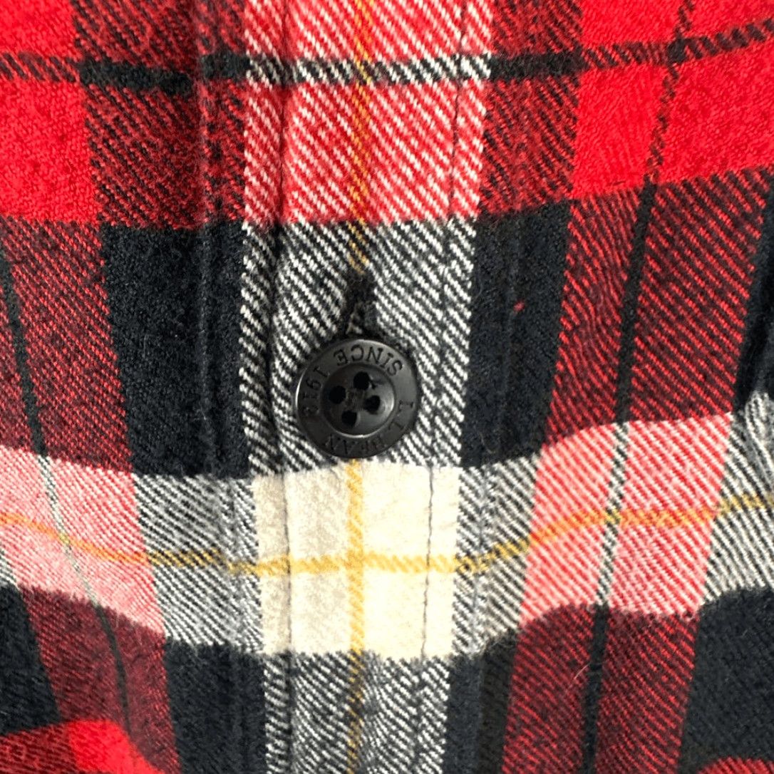 Vintage LL Bean Shirt Mens Large Red Black Plaid Winter Warm Fleece-Lined Flannel Chore Size US L / EU 52-54 / 3 - 3 Thumbnail