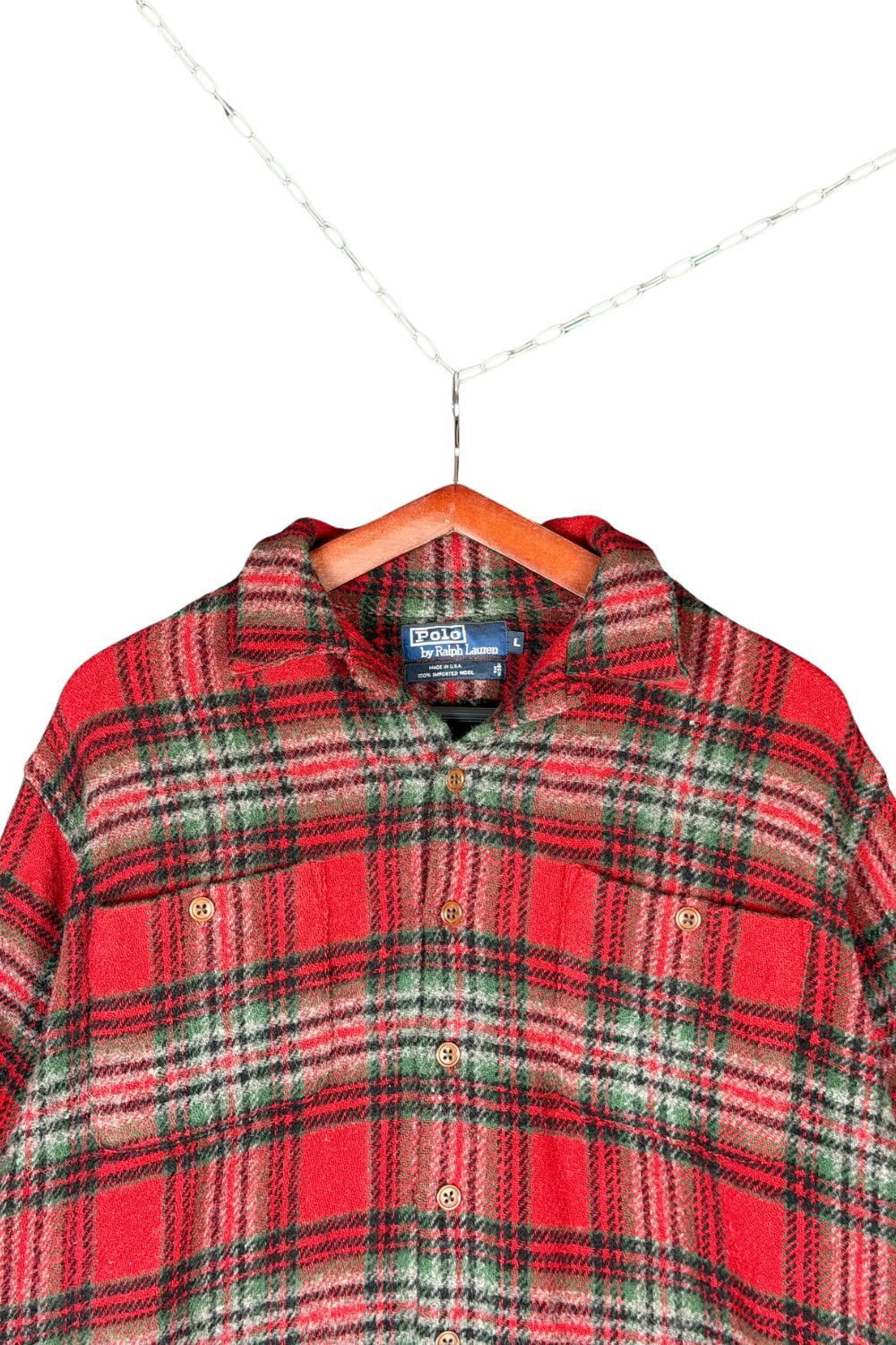 Late 80s Vintage Polo Ralph Lauren wool plaid shirt image 3