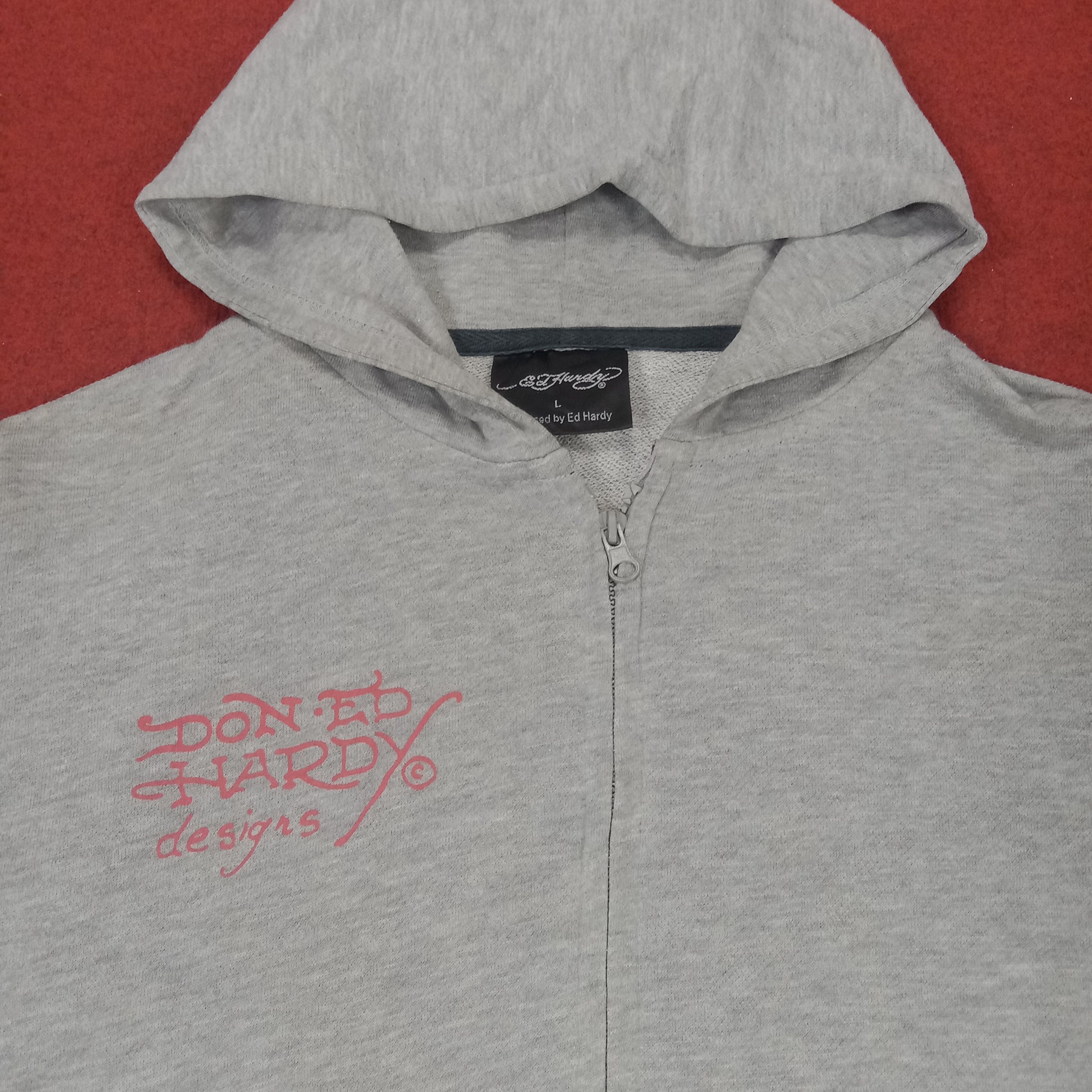 Christian Audigier × Ed Hardy × Vintage Ed Hardy Skulls Design Streetwear Zipper Hoodies Size US M / EU 48-50 / 2 - 5 Thumbnail