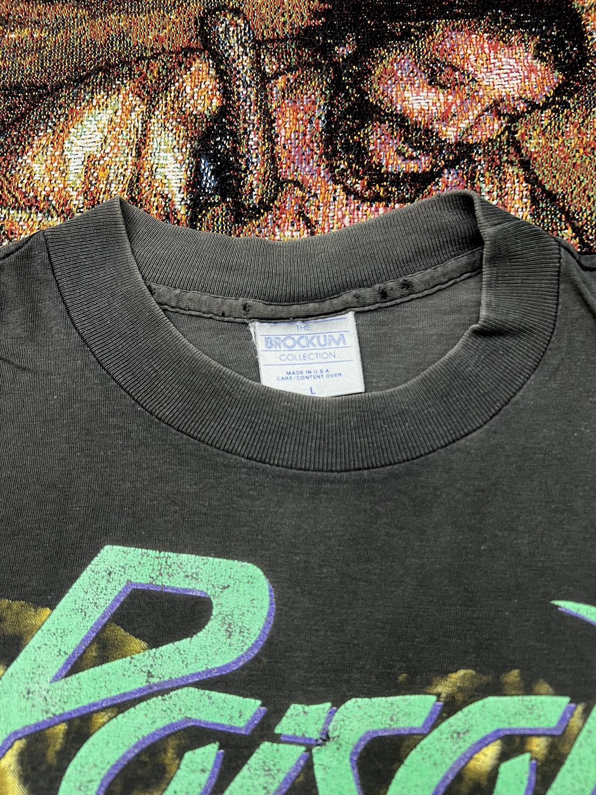 Vintage Poison Flesh & Blood 90-91 Tour Tee Size US L / EU 52-54 / 3 - 4 Thumbnail