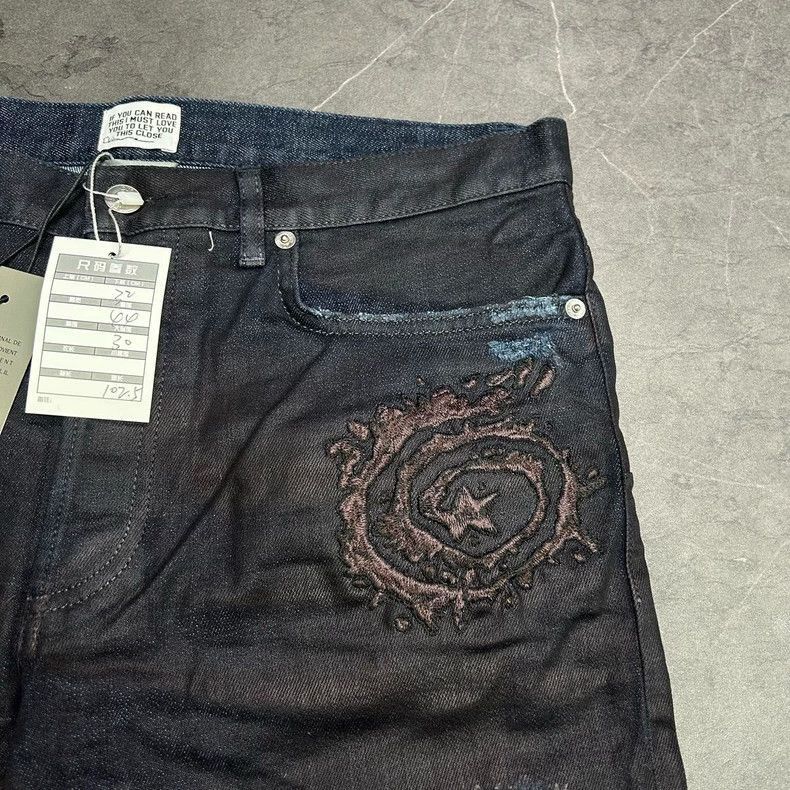 Dior Dior Dior Travis Scott Embroidered Denim Pants-2507 Size US 30 / EU 46 - 4 Thumbnail