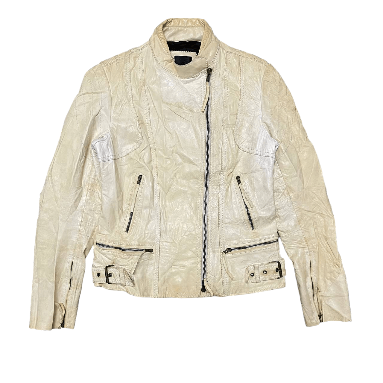 Leather Vintage Chine Pure Cow Leather Rider Jacket Size XS / US 0-2 / IT 36-38 - 1 Thumbnail