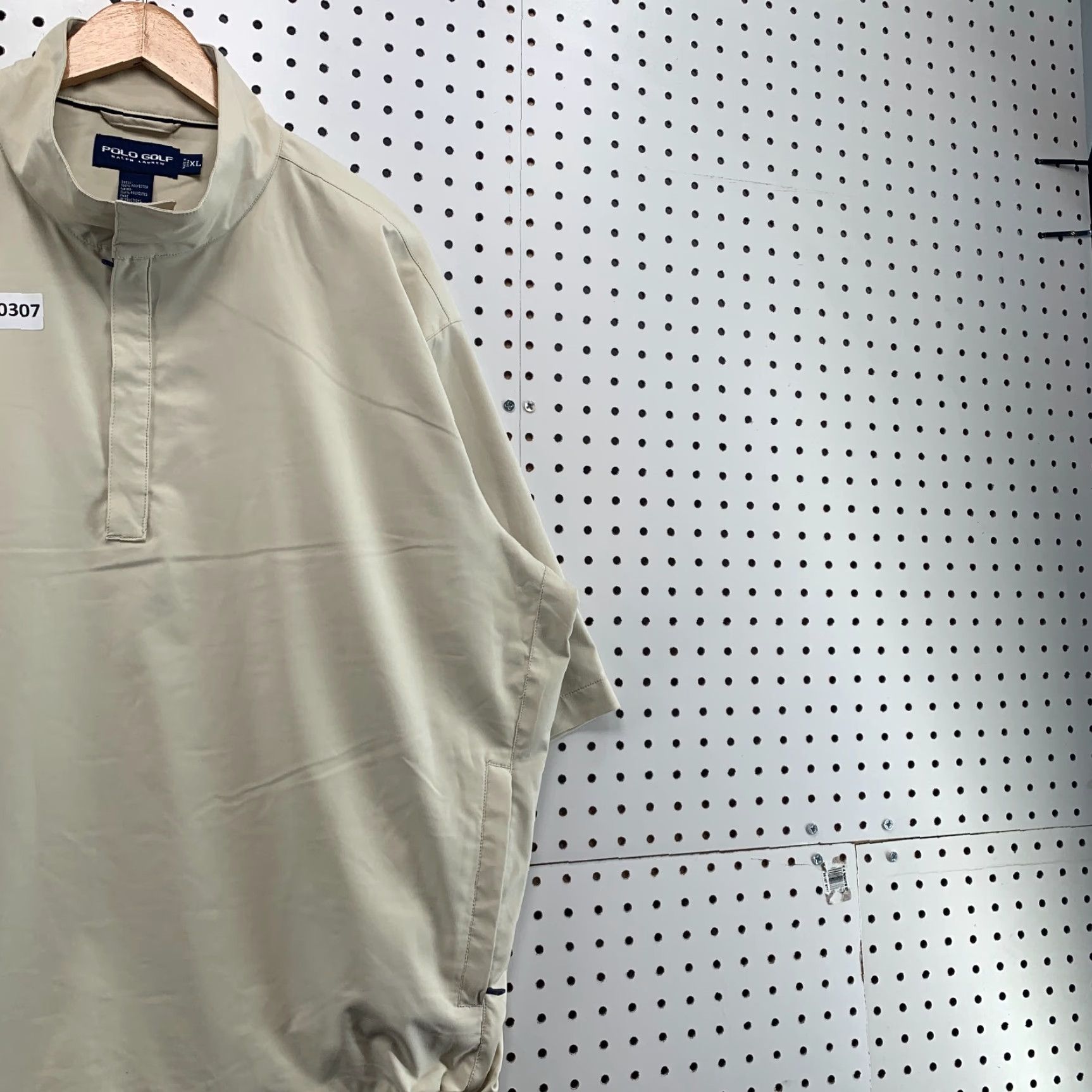 Ralph Lauren Vintage Polo Golf Jacket Windbreaker 11/4 Zip Pullover Beige XL Mens 28x30 Size US XL / EU 56 / 4 - 4 Thumbnail