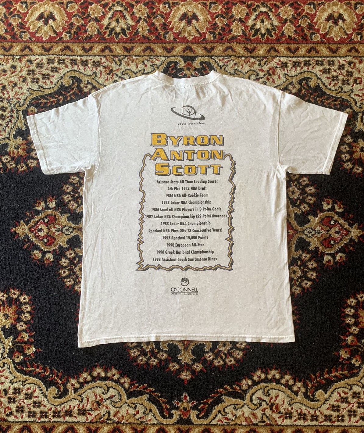 Anvil × NBA Vintage NBA Los Angeles Lakers Byron Scott Tshirt Size US XL / EU 56 / 4 - 3 Thumbnail