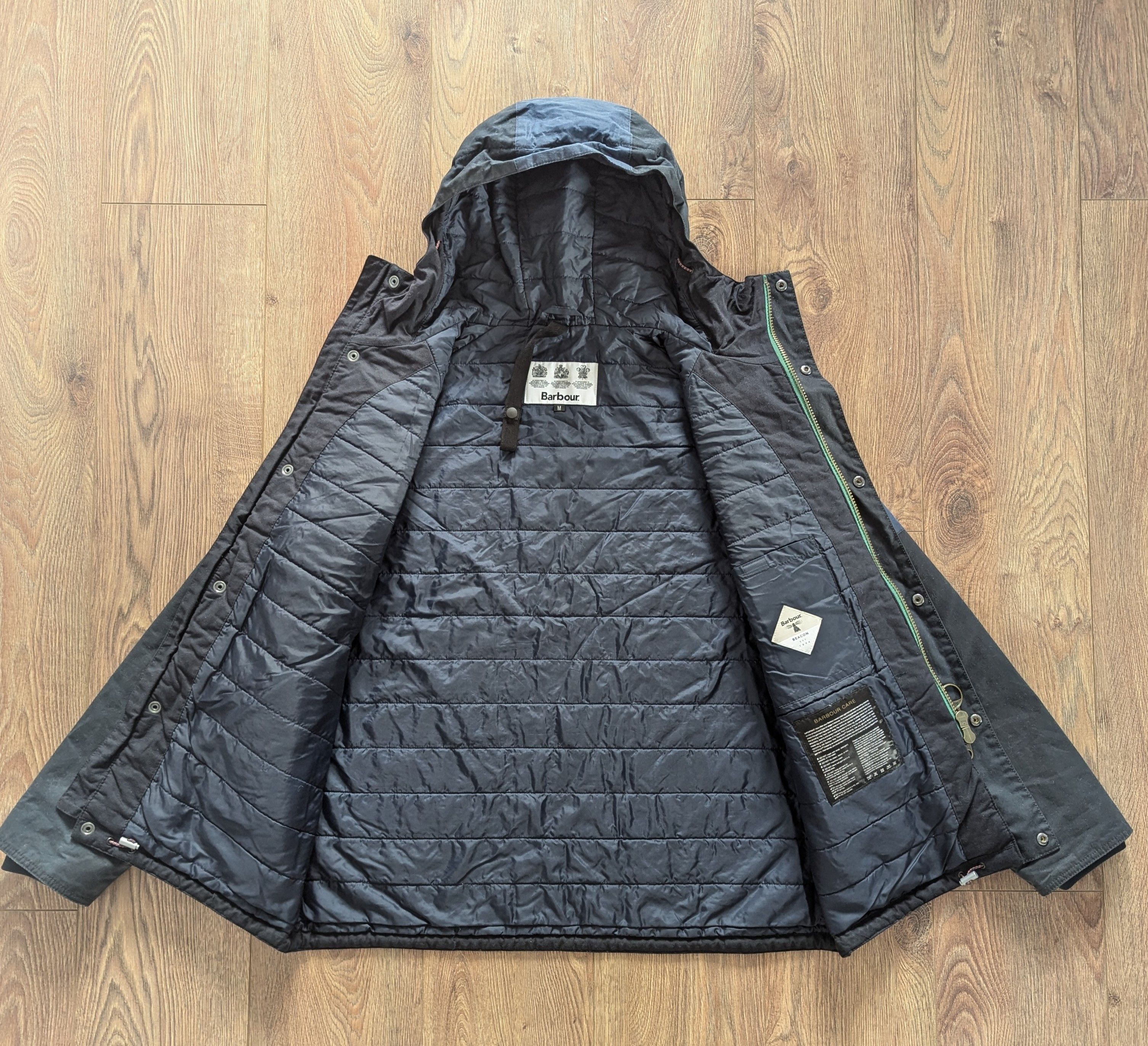 Barbour Barbour AIRA Wax Hooded Jacket Men's Size M Waxed Cotton Size US M / EU 48-50 / 2 - 14 Thumbnail