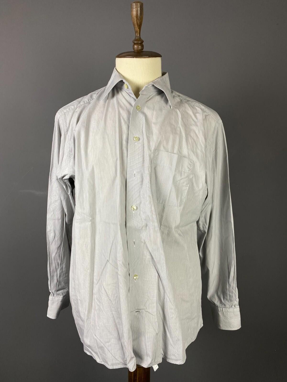 Eton Eton Ganghester Gray Luxury Dress Shirt Size 45 17.75 XXL Size US XXL / EU 58 / 5 - 1 Thumbnail