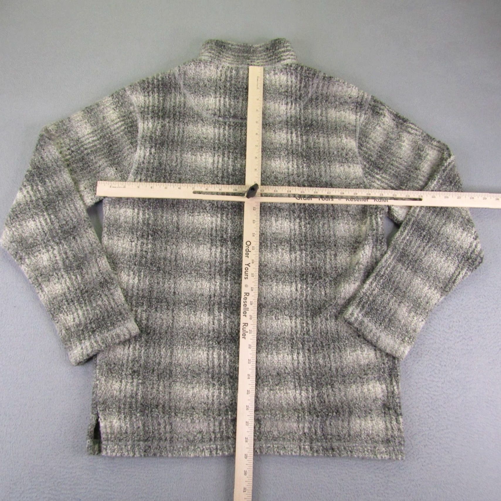 Vintage VINTAGE True Grit Sweater Womens M Gray Fleece Mock Neck 1/4 Zip Pullover Casual Outdoor Size M / US 6-8 / IT 42-44 - 5 Thumbnail
