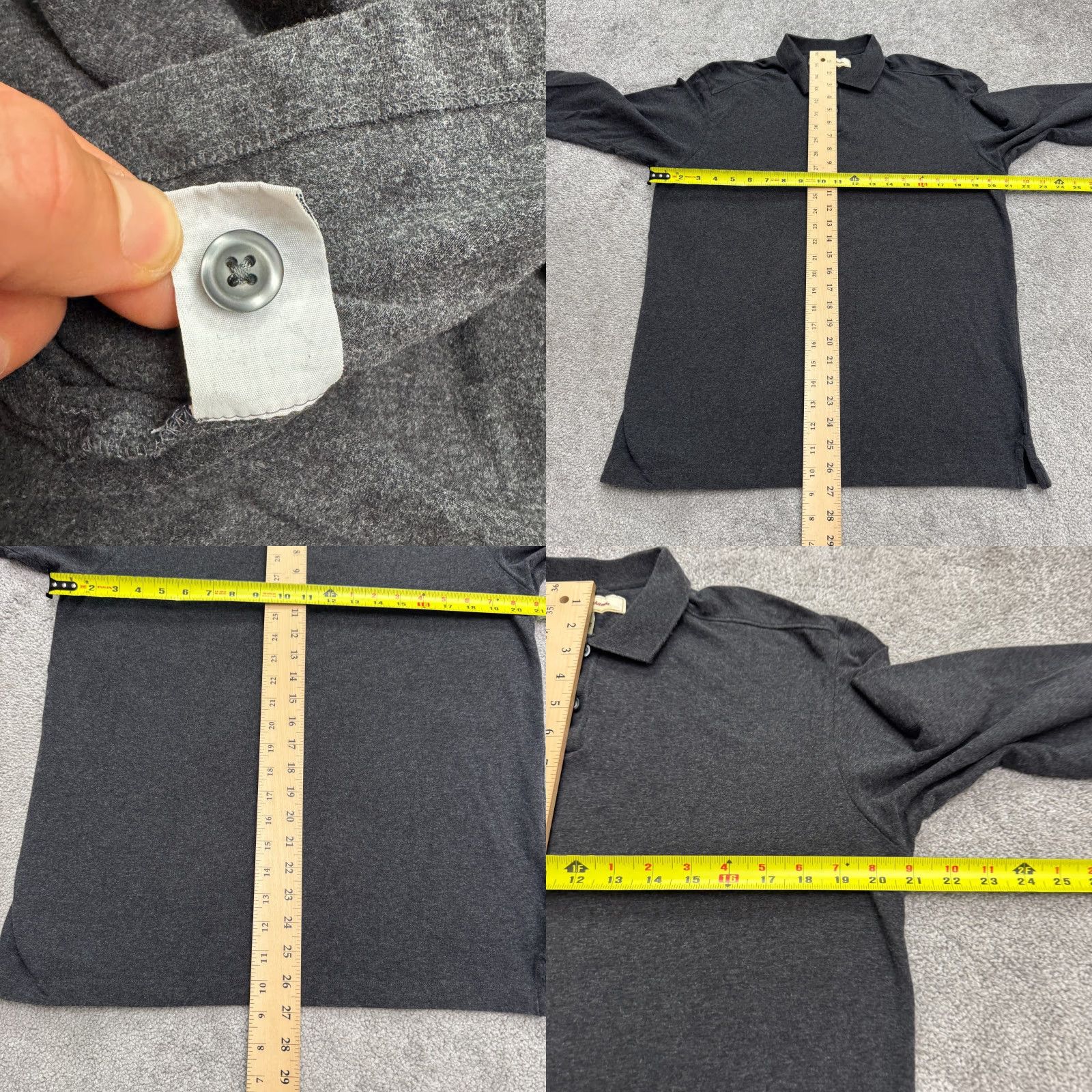 Tommy Bahama Tommy Bahama Polo Shirt Men’s Small Heathered Dark Gray Cotton Blend Long Sleeve Casual Shirt Holiday, Golf, Preppy, Classic, coastal Mens Small Gray Size US S / EU 44-46 / 1 - 8 Thumbnail