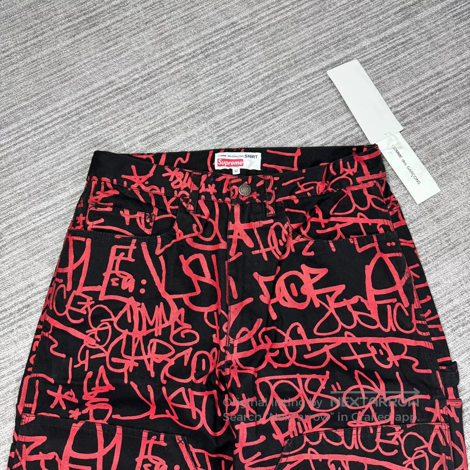 Supreme CDG x Supreme Graffiti Cargo Jeans. Size US 30 / EU 46 - 3 Thumbnail