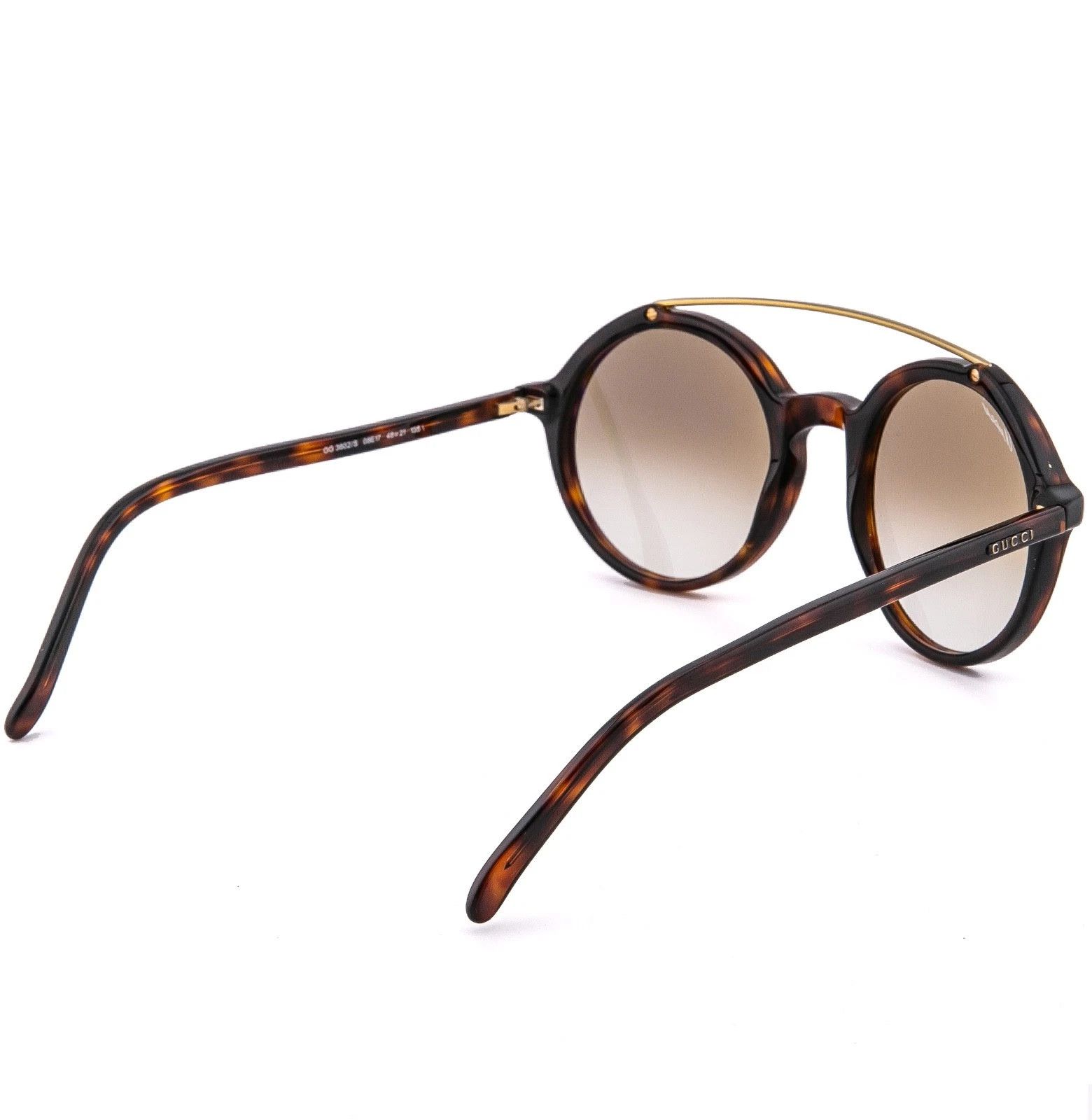 Gucci GUCCI GG3602 Round Dark Tortoise Brown Retro Sunglasses 3602 Size ONE SIZE - 5 Thumbnail