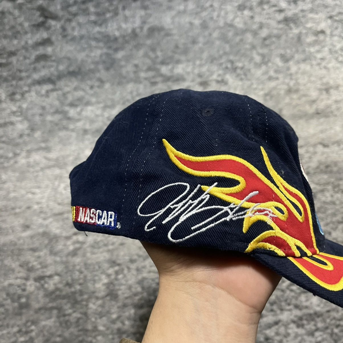 DuPont VINTAGE Y2K DUPONT JEFF GORDON FLAMES NASCAR SNAPBACK HAT Size ONE SIZE - 4 Thumbnail